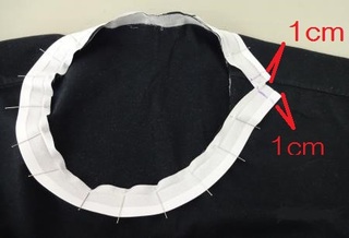 端を揃えてピンを打つ