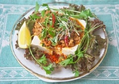 肉味噌冷奴のスプラウト添え