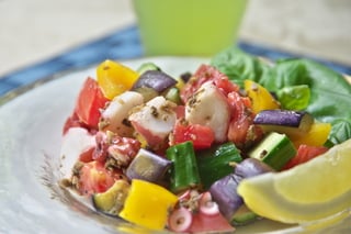 タコと夏野菜のさっぱりマリネ