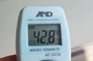 カバーをする前の温度