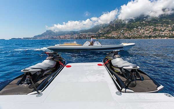 Superyacht Jetski and tender inflatable dock