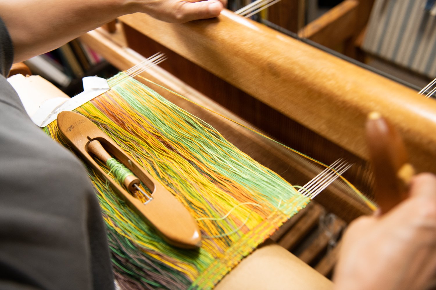 ▲新しい作品を制作中。