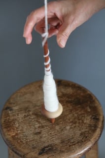 ▲「きほんの糸紡ぎ」（誠文堂新光社）より　撮影：公文美和