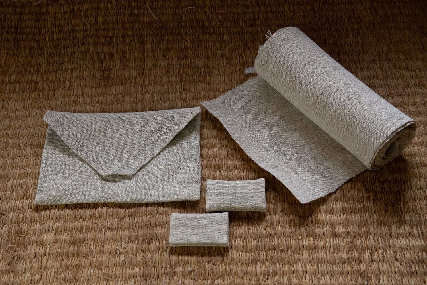 ▲三嶋さんは太布織を使った製品作りをはじめている。