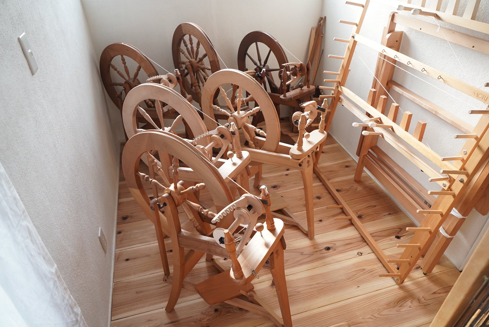 ▲工房備品の紡ぎ車