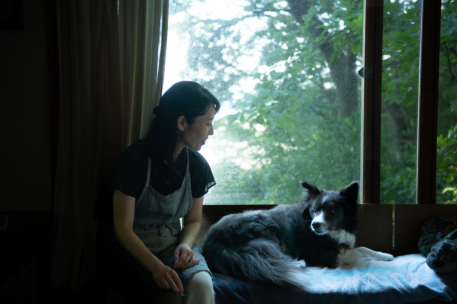 ▲愛犬フィン（15歳）と。