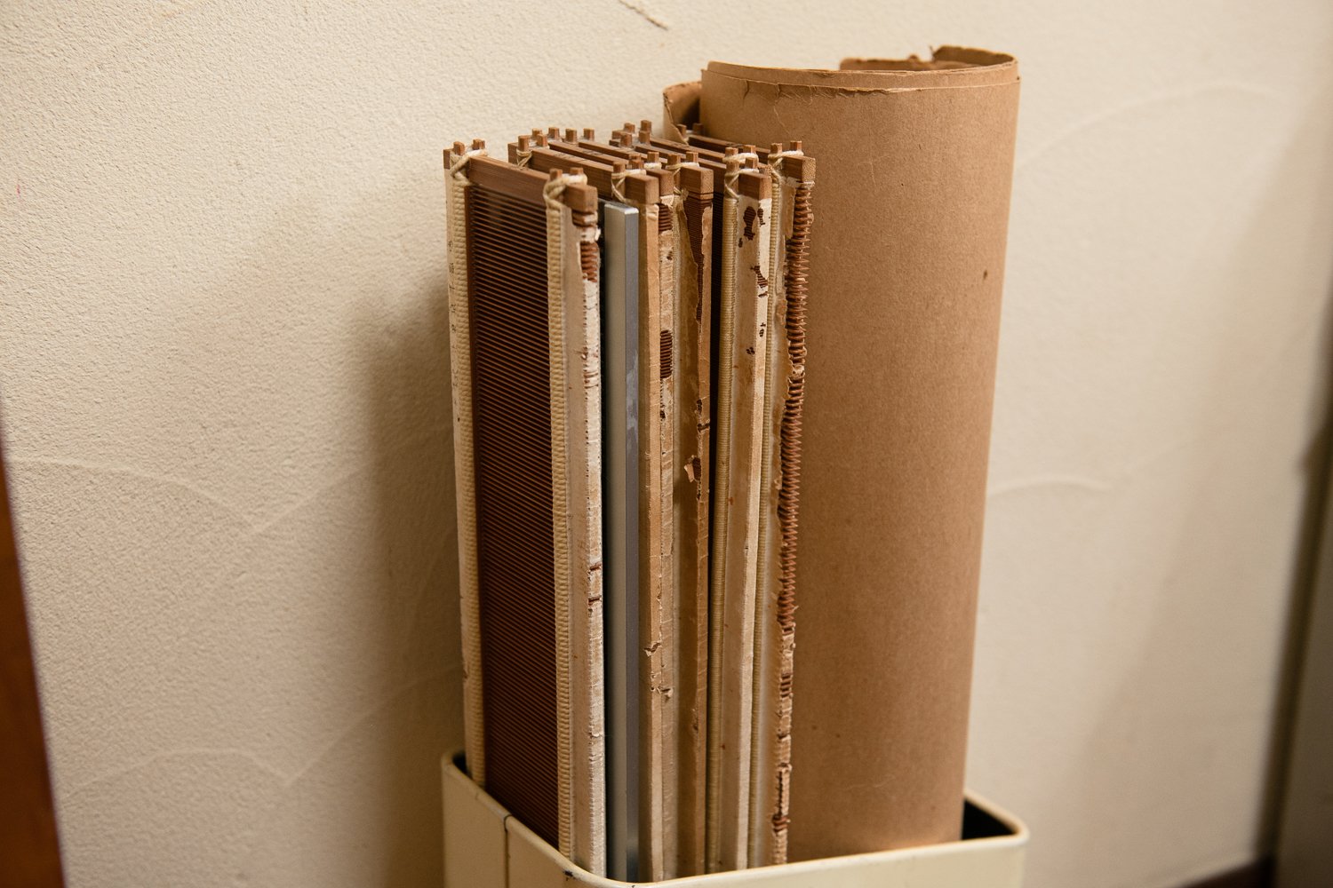 ▲筬はまとめて保管。