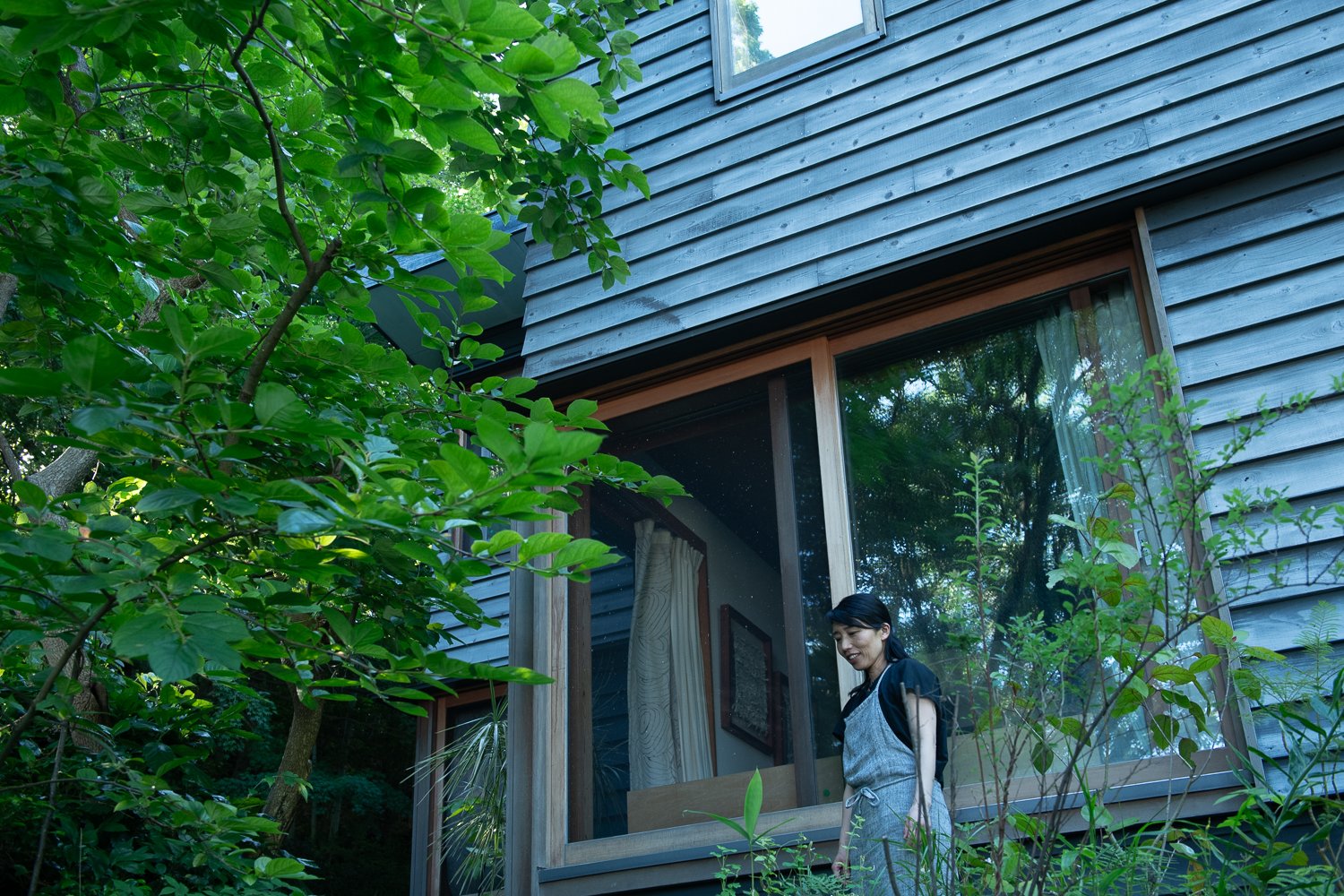 ▲専門学校時代の友人、建築家の平真知子さん設計のご自宅。