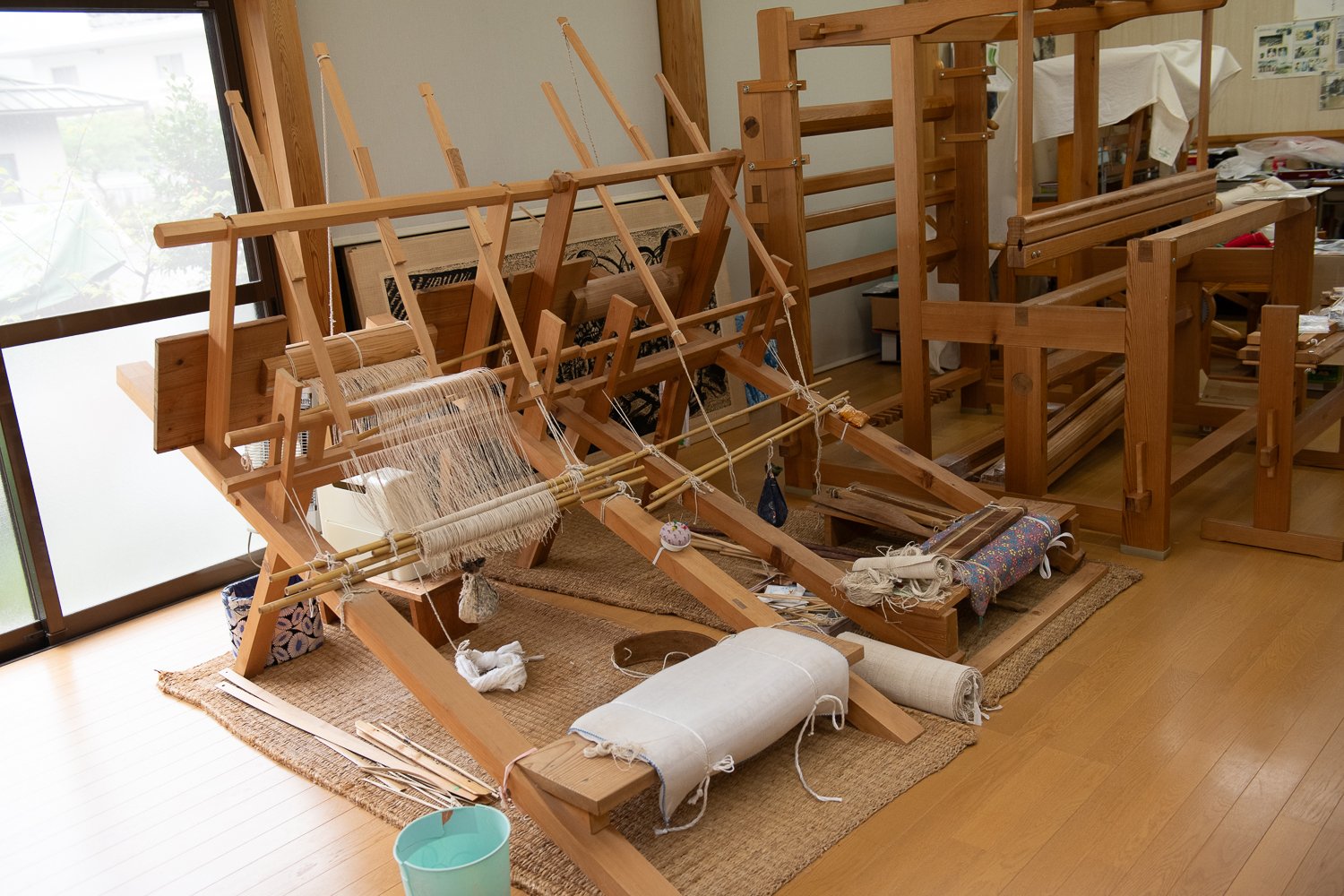 ▲太布織で使用する地機。