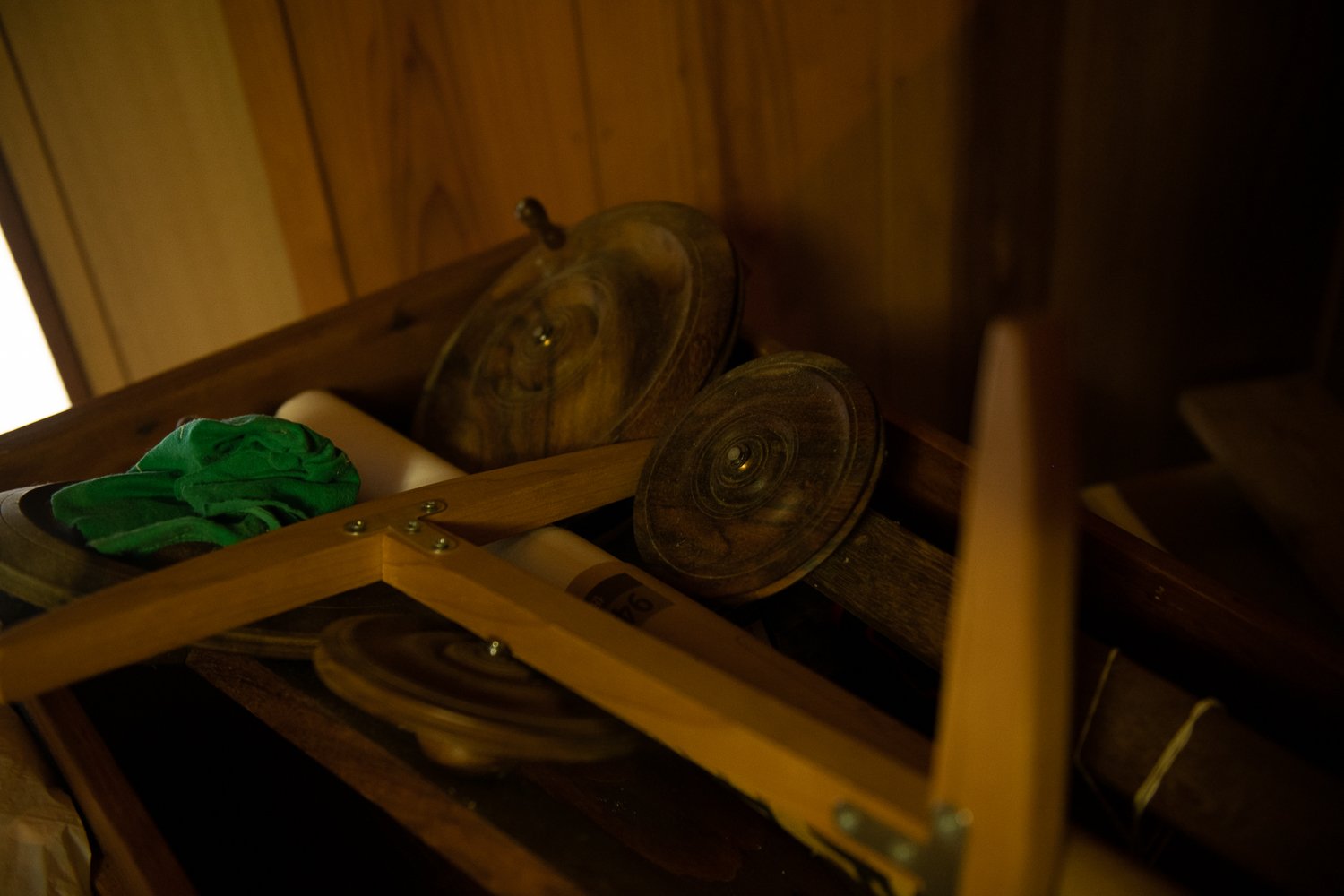 ▲素材や道具がたくさん収納されている。