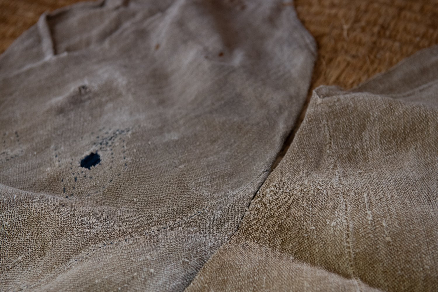 ▲繕われて大切に使われてきた様子がうかがえる。