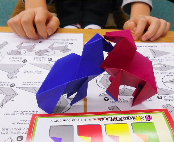 Origami-horses made on January 8th (Tue)