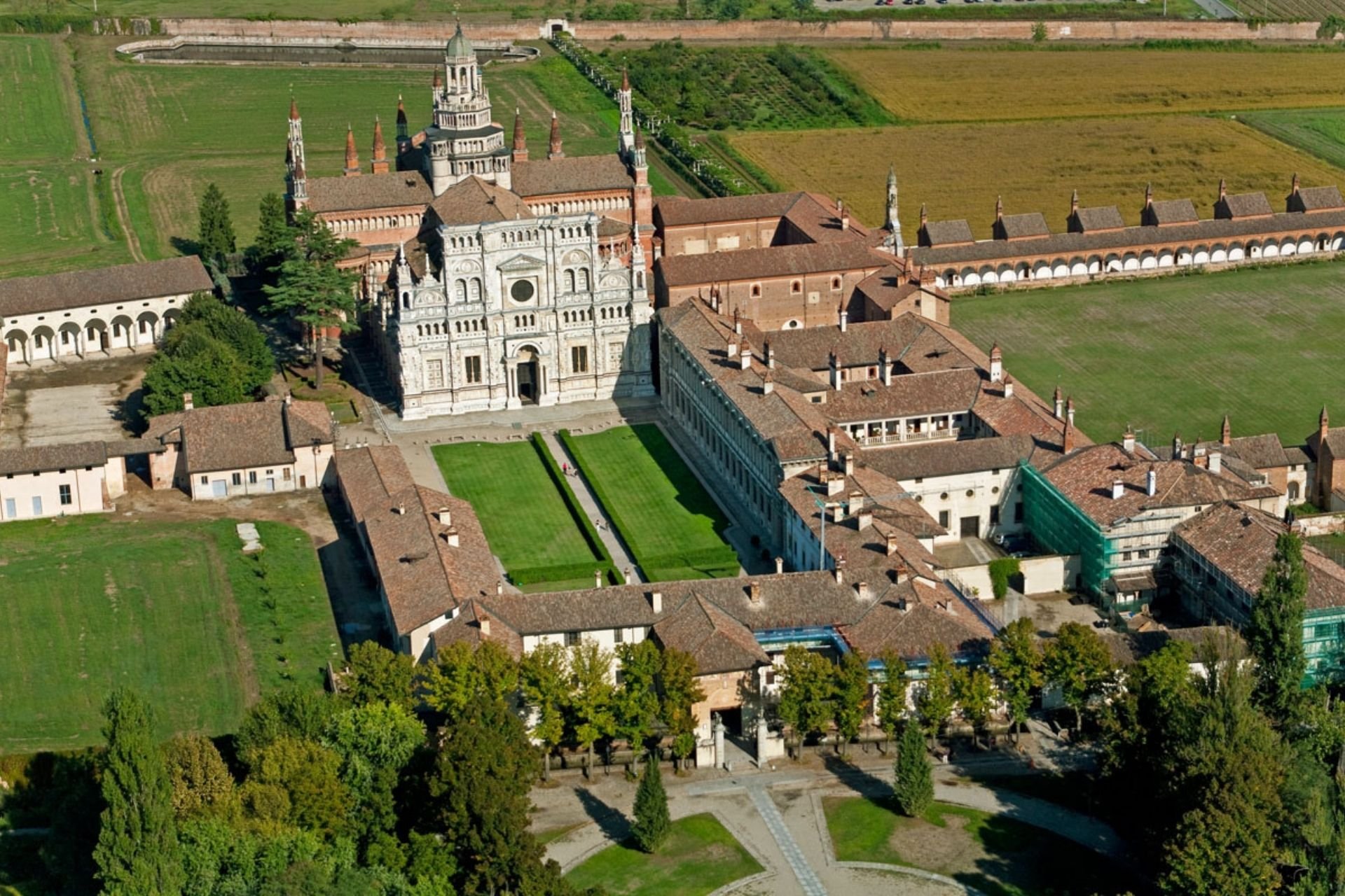 Certosa e città di Pavia