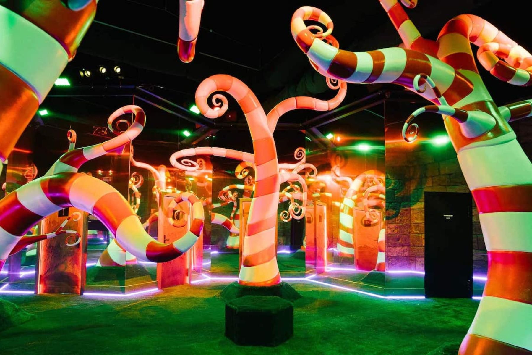 A room devoted to Charlie and the Chocolate Factory at "Tim Burton's Labyrinth." Photo: Fabian Morasut.