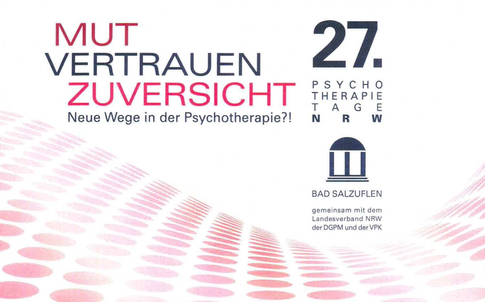 27. Psychotherapie Tage NRW - 28.10.20222 - 1.11.2022