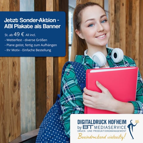 ABI Banner - Fix & Fertig zum Aufhängen -Jetzt bestellen