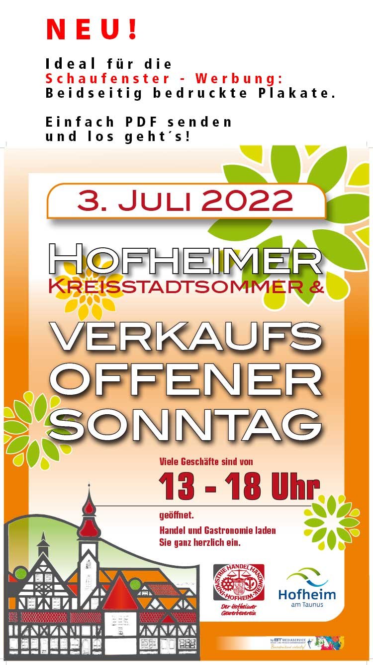 Schaufenster-Werbung mit Doppel-Effekt