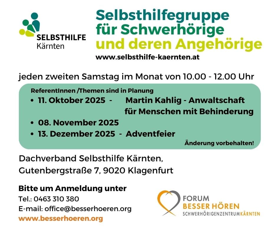 Selbsthilfegruppe für Schwerhörige und deren Angehörige