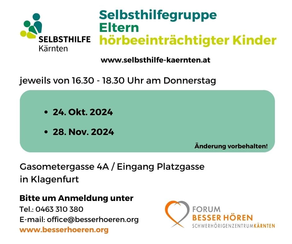 SHG für Eltern hörbeeinträchtigter Kinder