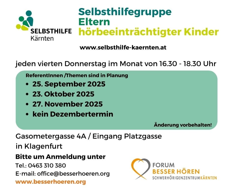 Selbsthilfegruppe für Eltern hörbeeinträchtigter Kinder