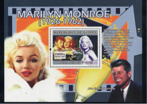 Einladung zur Briefmarkenausstellung anlässlich zum 60sten Todestag von Marilyn Monroe und ihrer Beziehung zu John F. Kennedy