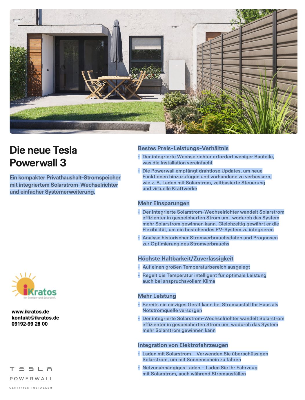 Der neue Batteriespeicher von Tesla - die Powerwall 3