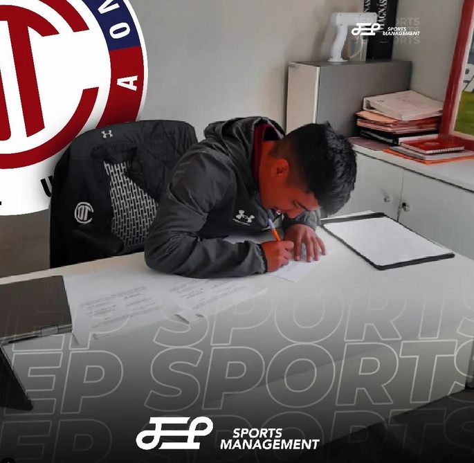 Dilan Arath de JEP Sports Management renueva con Toluca FC por 3 años