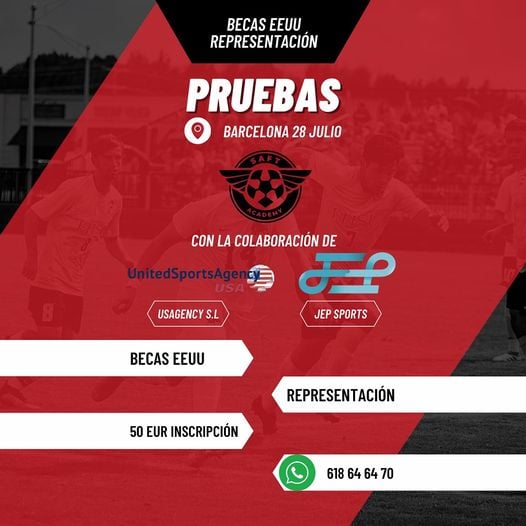 Pruebas de fútbol en Barcelona para obtener becas en EEUU