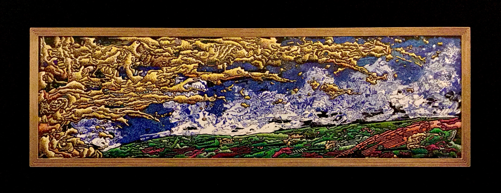 11)  YELLOWDRAMA, acrylic on wood panel, 24”x 75.5”, 2019      