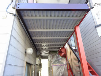 ⑳鉄骨階段の塗装工事