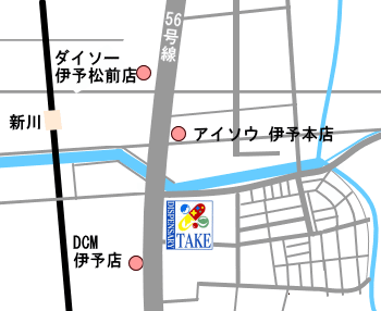 テイクしもあがわ薬局地図画像