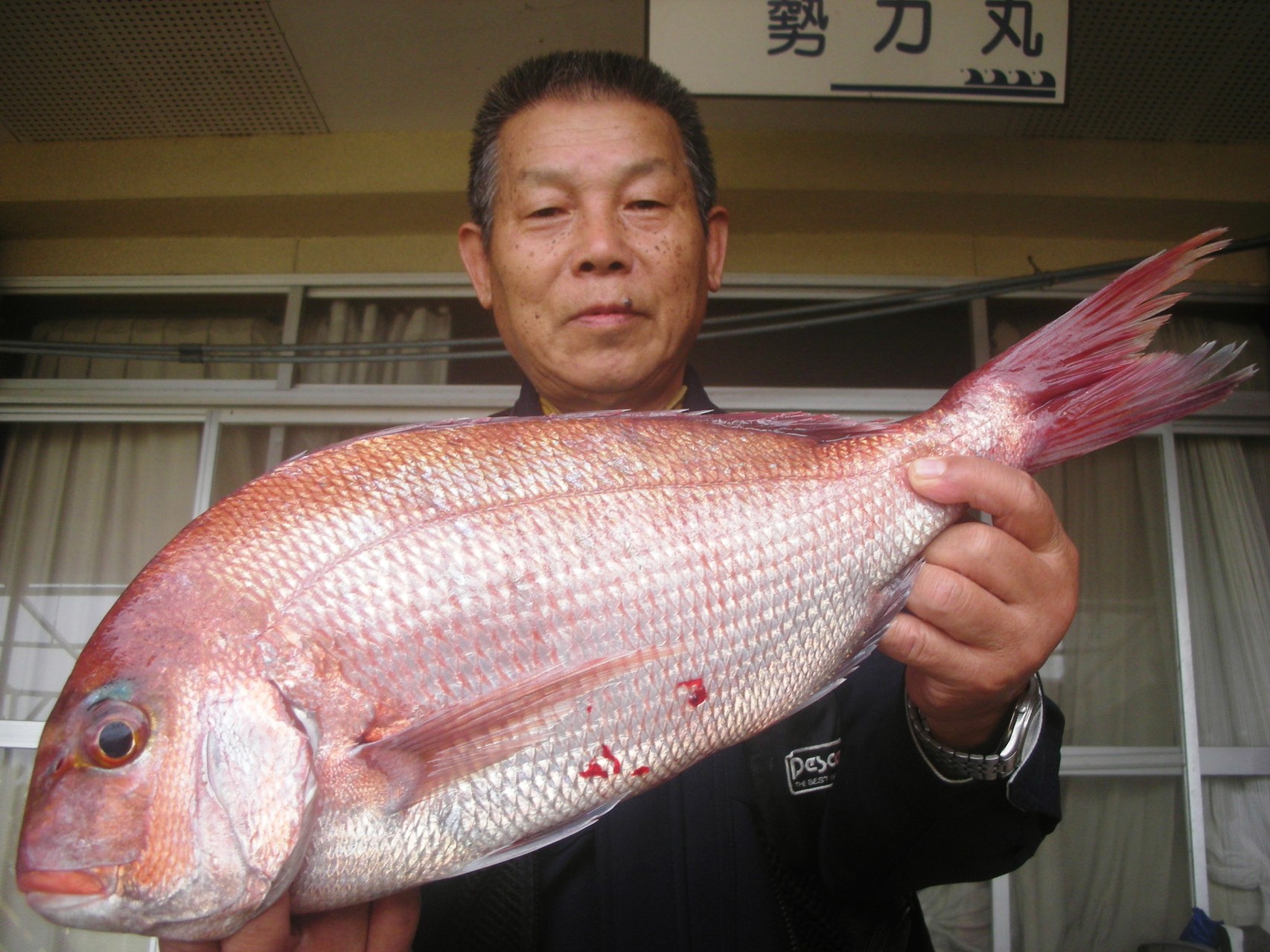 １１月９日　ダゴチン釣りで宮村さん　マダイ５２㎝