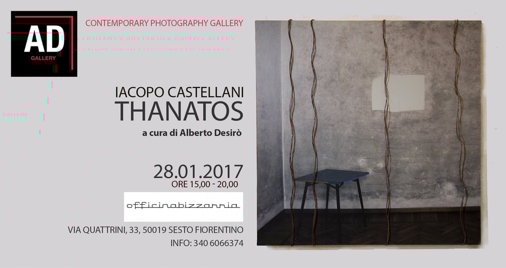 Iacopo Castellani Thanatos a cura di Alberto Desirò per AD Gallery