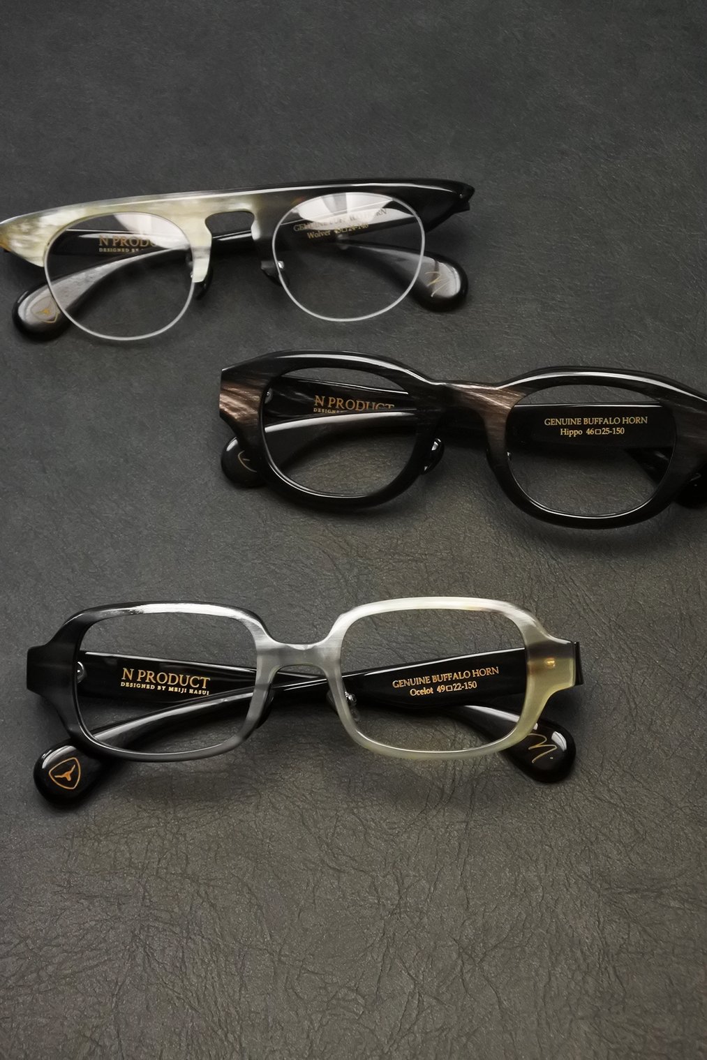 バッファローホーン製フレーム「N.PRODUCT」商品紹介　フレーム画像