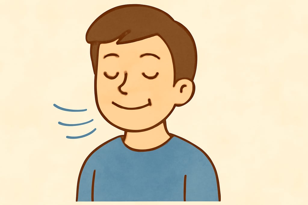 リラックススマイル笑い