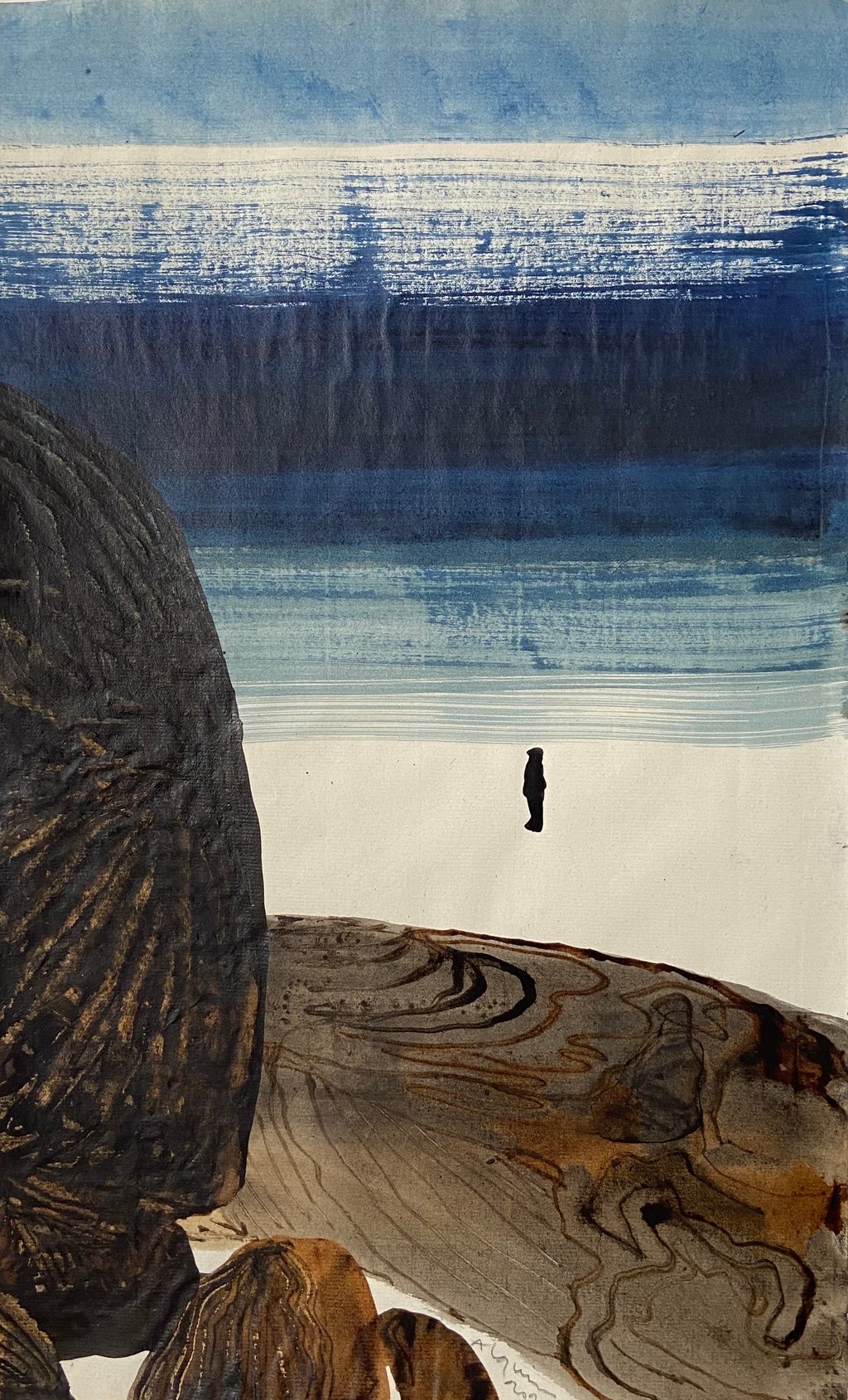 Dans l'estran, 44,5 x 28,5 cm, 2020