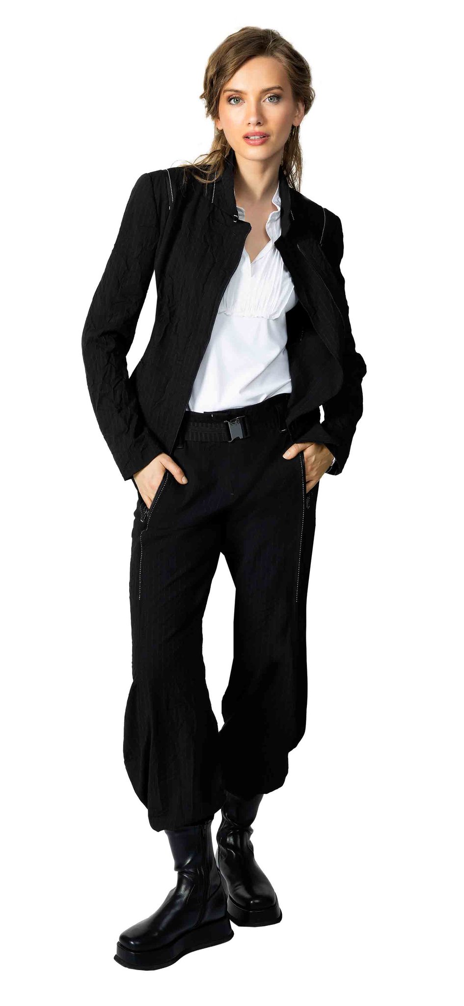 Jacket 230-17, Blouse 266-19, Pants 225-17