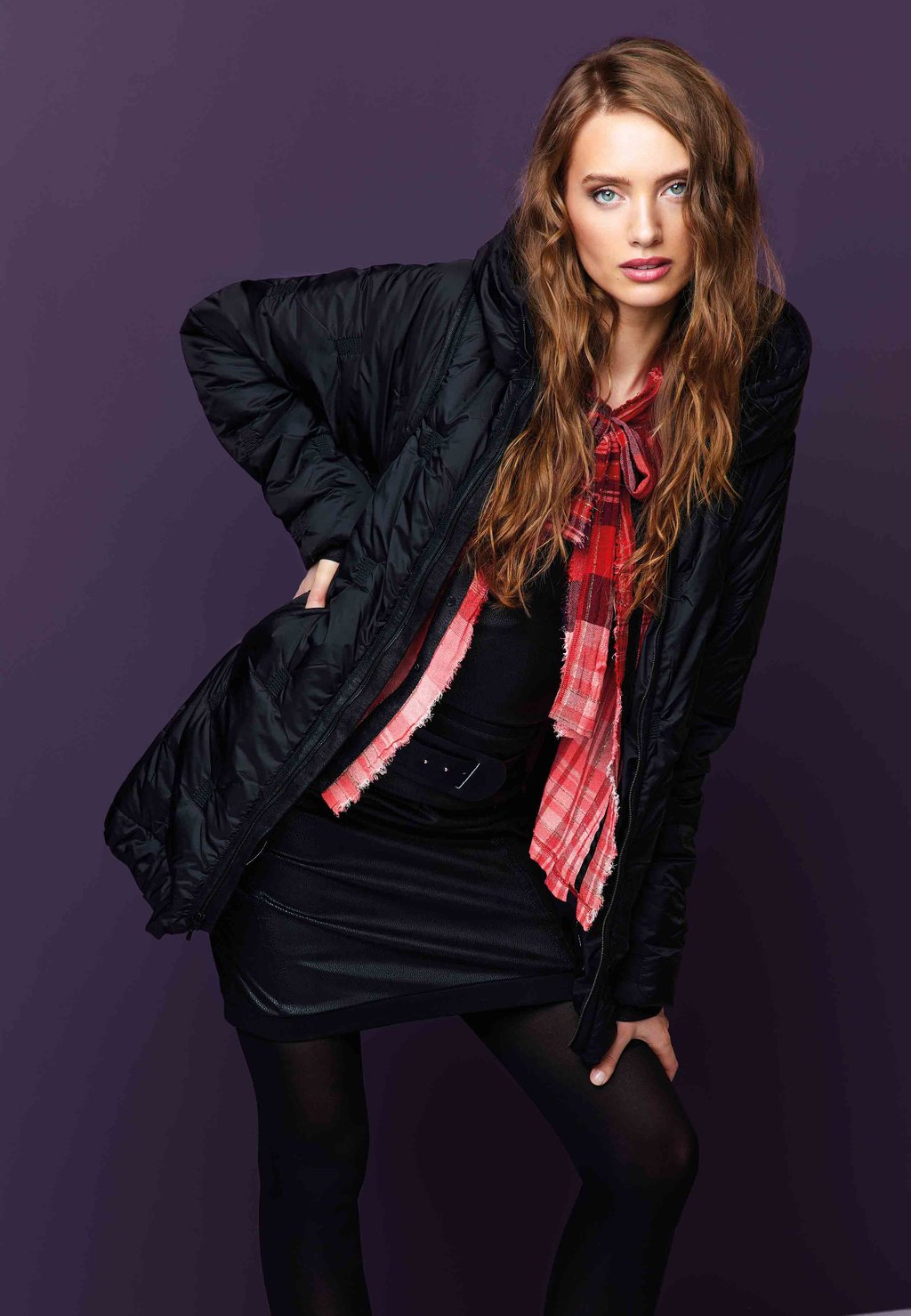 Puffer 214-21, Scarf 285-45, Skirt 264-44