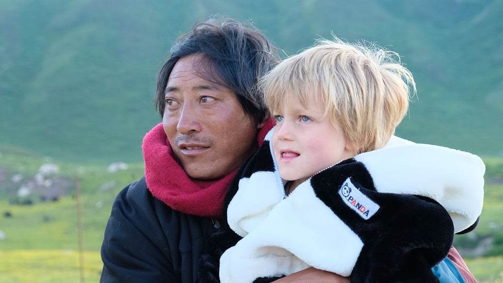 Nomade mit Flurin (4-jährig) in Amdo