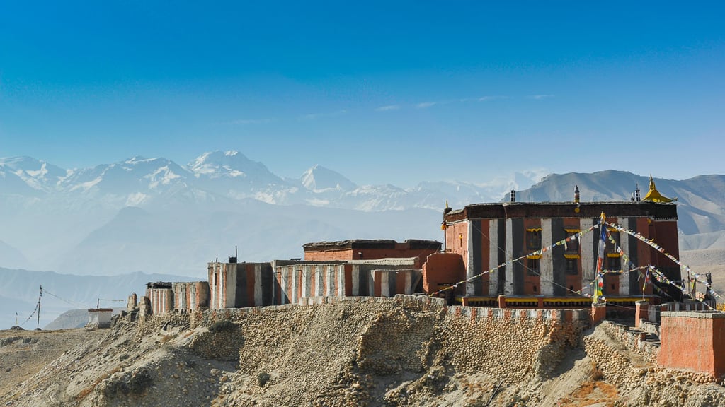 Kloster Tsarang in Mustang in Nepal