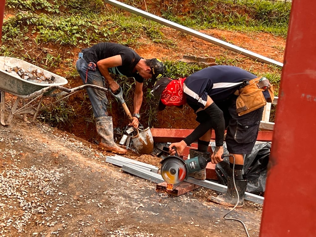 June 2023 - Up to 20 construction workers and craftsmen are on site every day