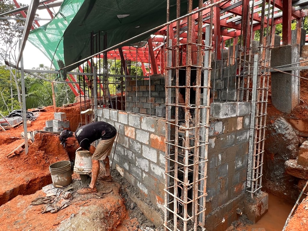 May 2023 - tech-room walls under the pool