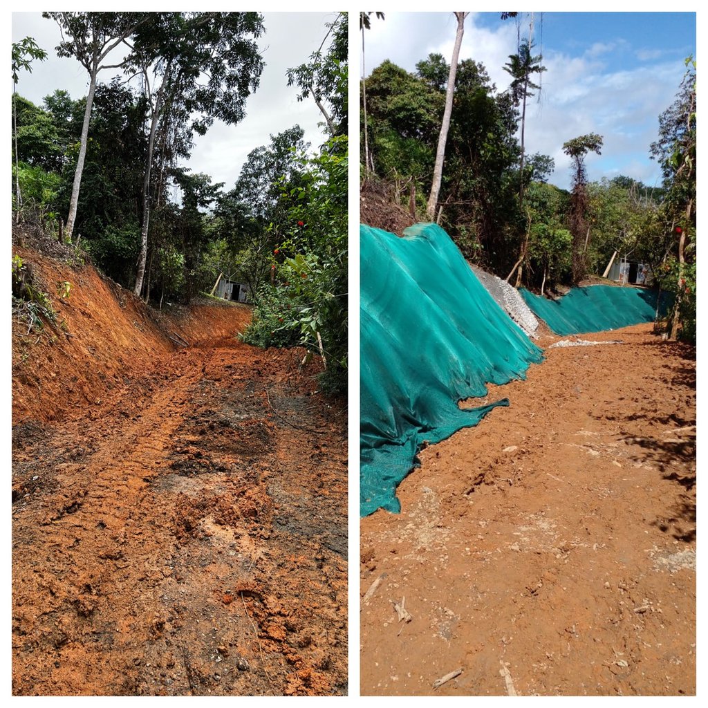 July 2022 - access street, first job of New Age Construction, the company of our builder Christian Arce