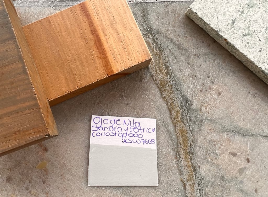 September 2023 - new color sample for the metal structure is matched with the other materials