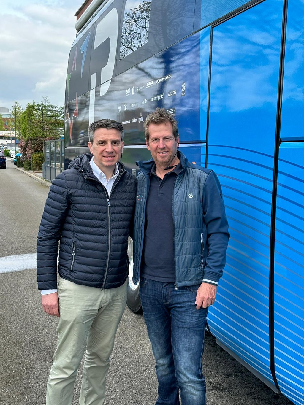 Thierry De Ridder CEO Valier et Rik Verbrugghe Team Manager Israel Premier Tech