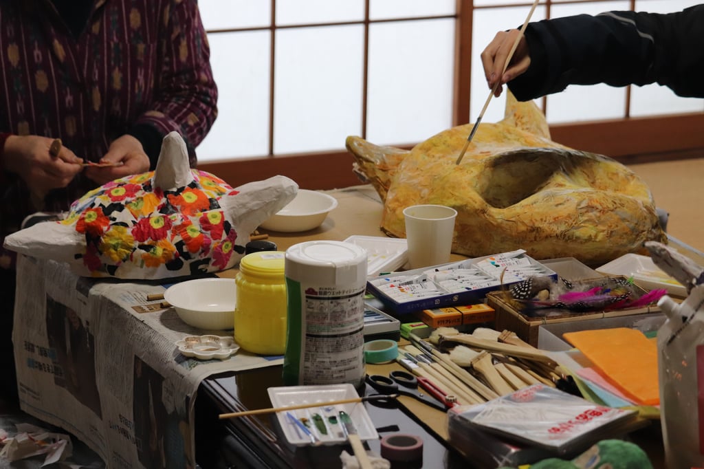 鬼のお面づくり①