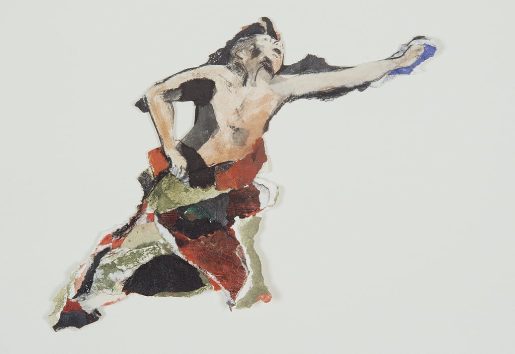 Sans titre, 1992, 21 x 22 cm, techniques mixtes sur papier. Collection privée.