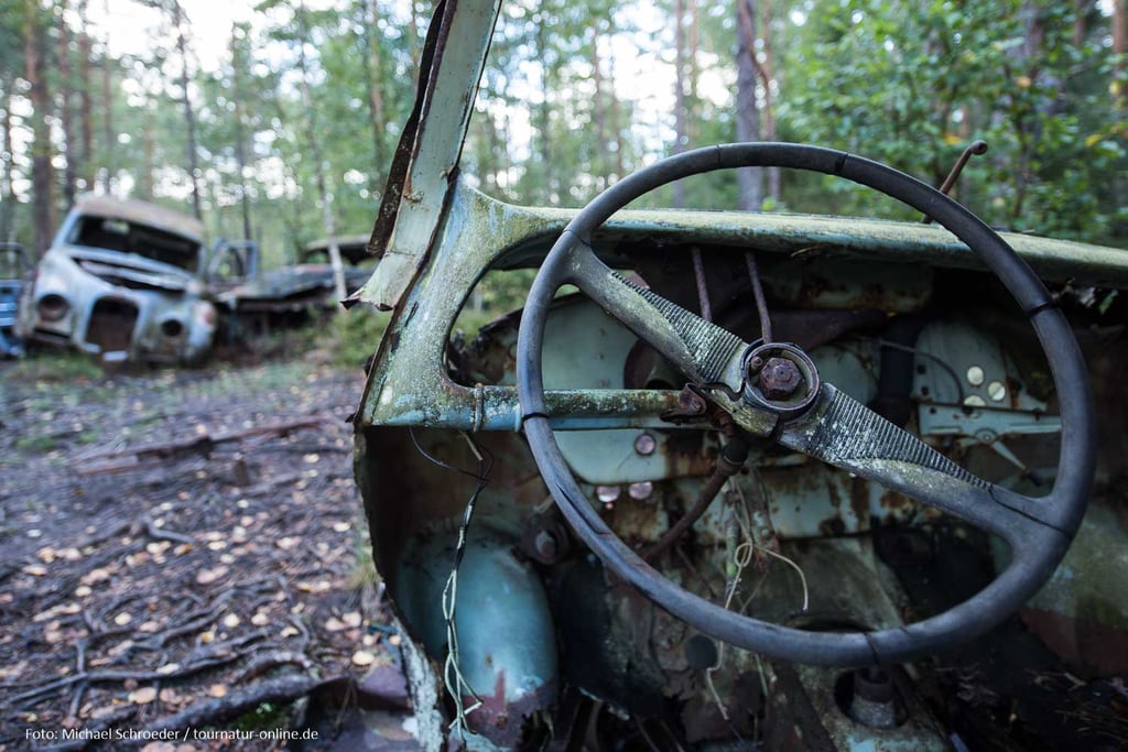 Autofriedhof im Kyrkö Mosse