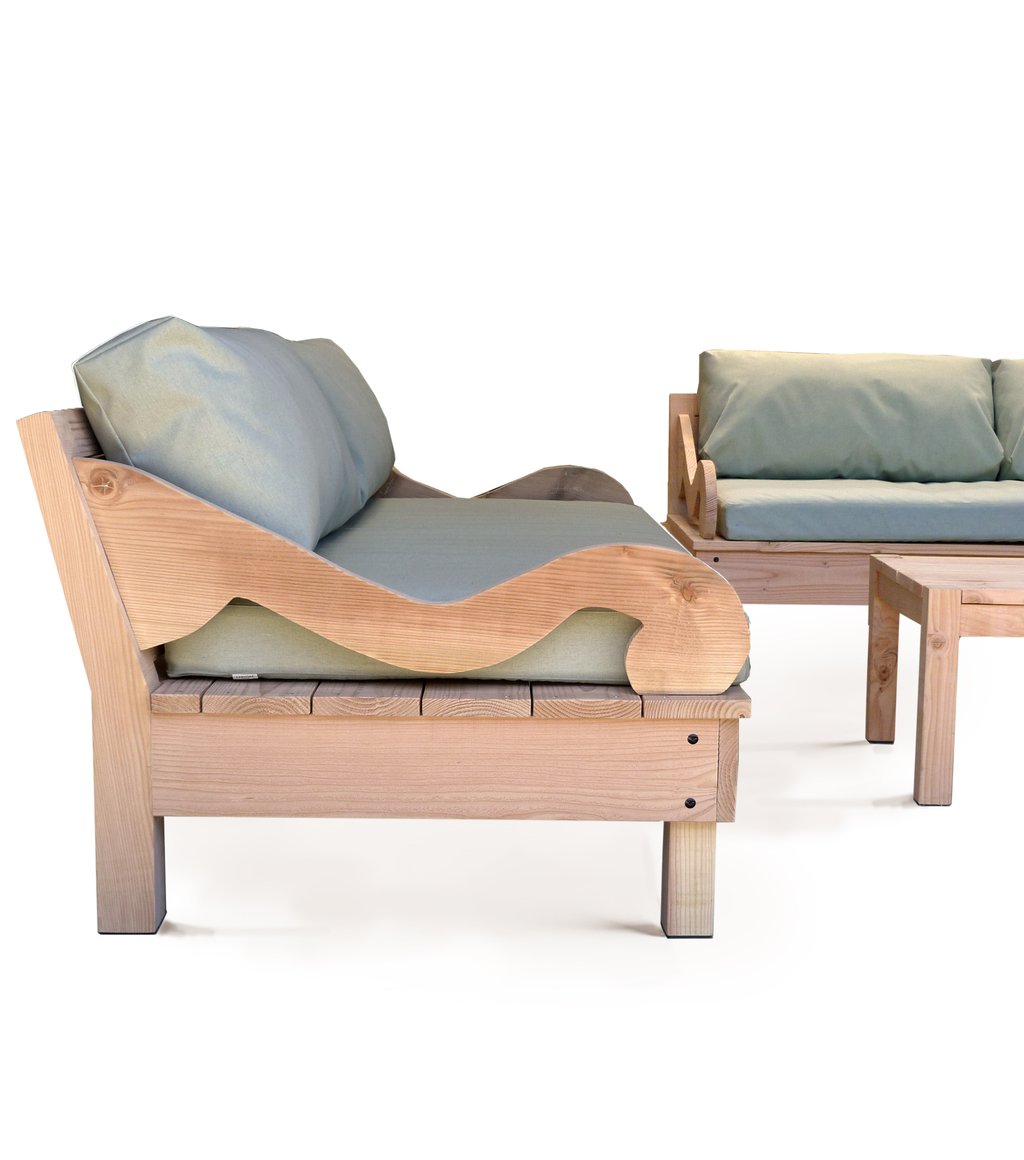 canapé de jardin bois douglas made in france