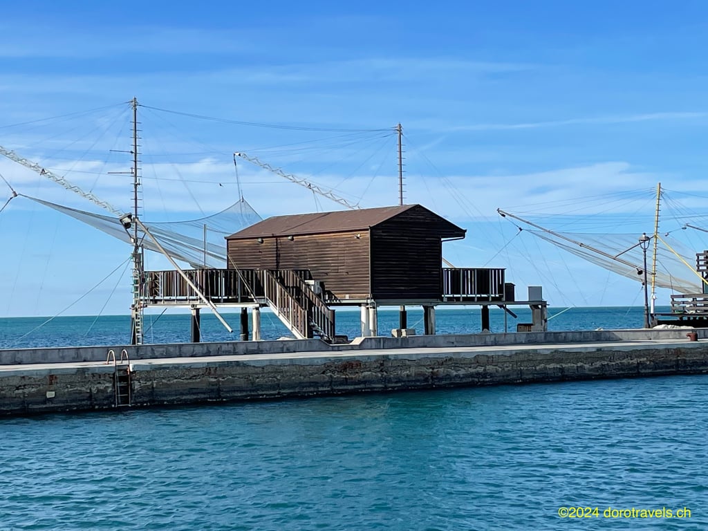 A TREBUCHET, OR "TRABUCCO" ON THE PIER
